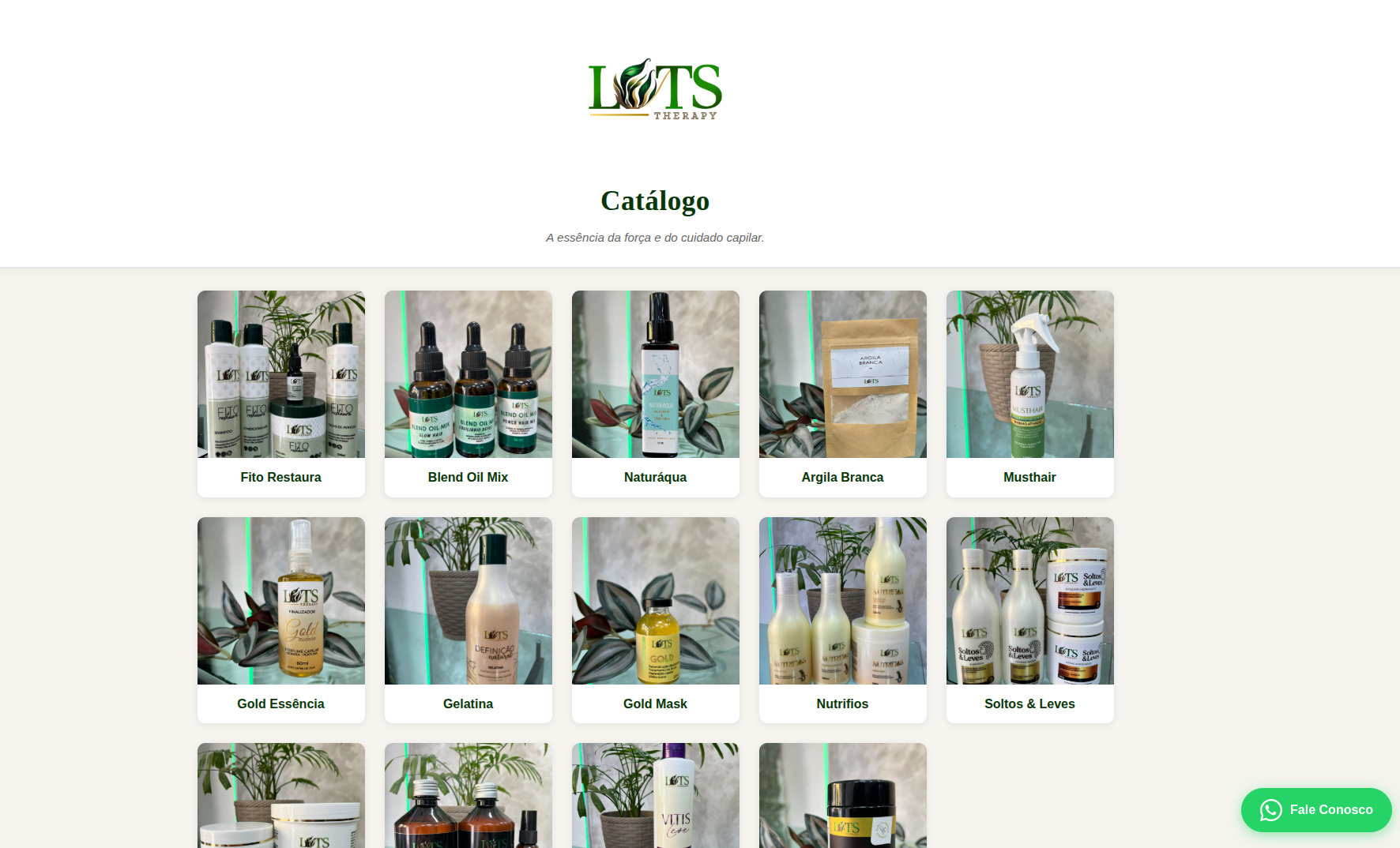 LOTS Therapy — catálogo de produtos